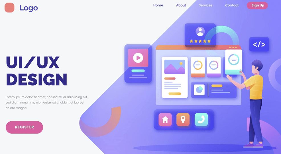 UX UI Design Landing Page