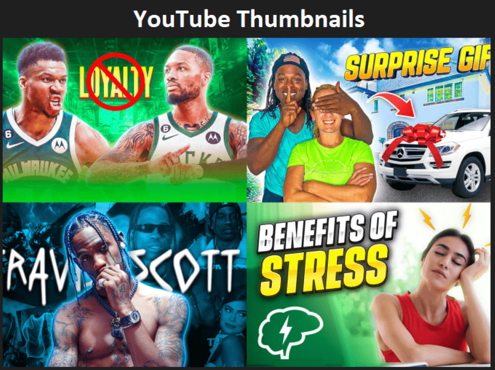 YouTube Thumbnail samples