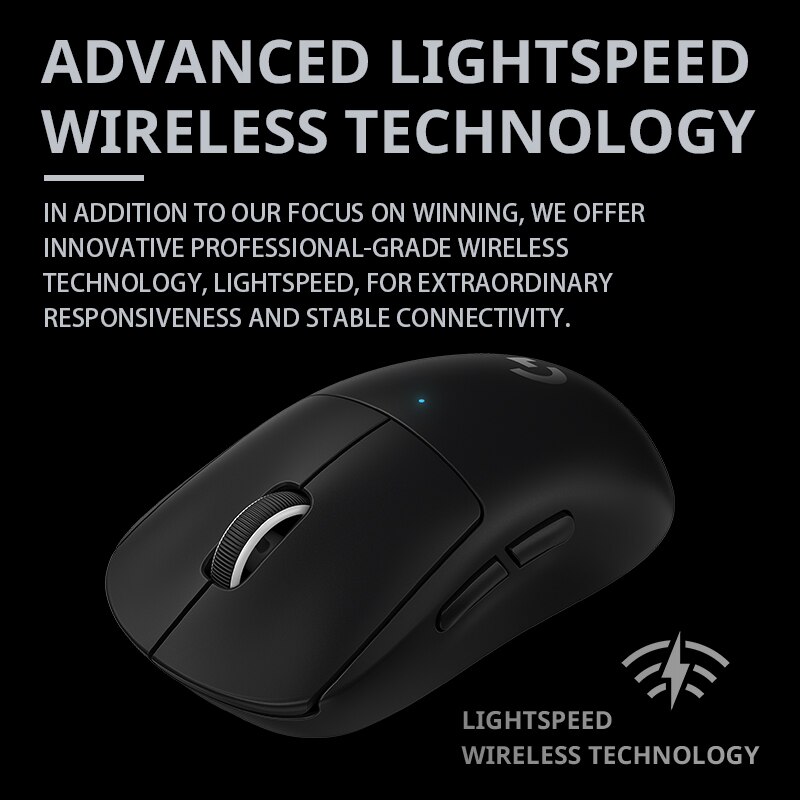 Logitech G PRO X SUPERLIGHT Wireless Gaming Mouse, Ultra-Lightweight, Advance LightSpeed