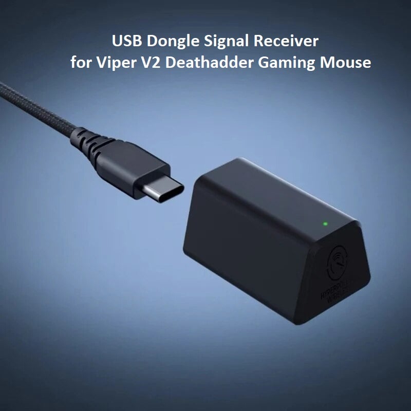 USB Dongle Signal Receiver for Viper V2 Deathadder Gaming Mouse for Razer HyperPolling 4KHz Polling Rates